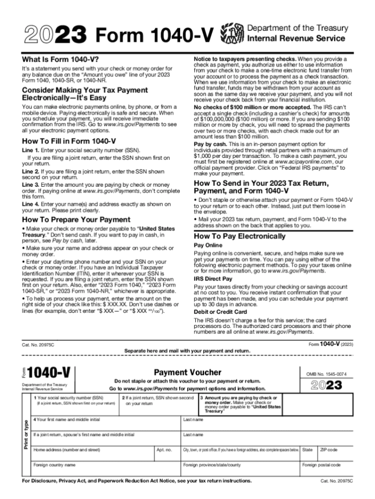 Free 1040-v Form 2024 Download: A Comprehensive Guide