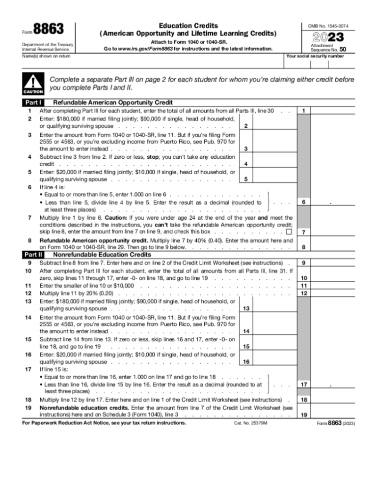 Free 2024 Form 8863 Download: A Comprehensive Guide