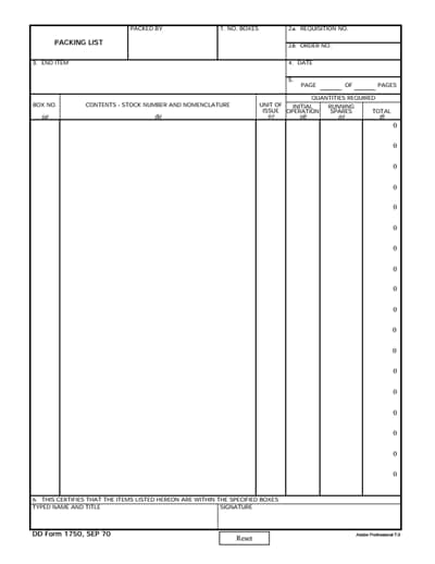 Free Army 1750 Form Download: A Comprehensive Guide