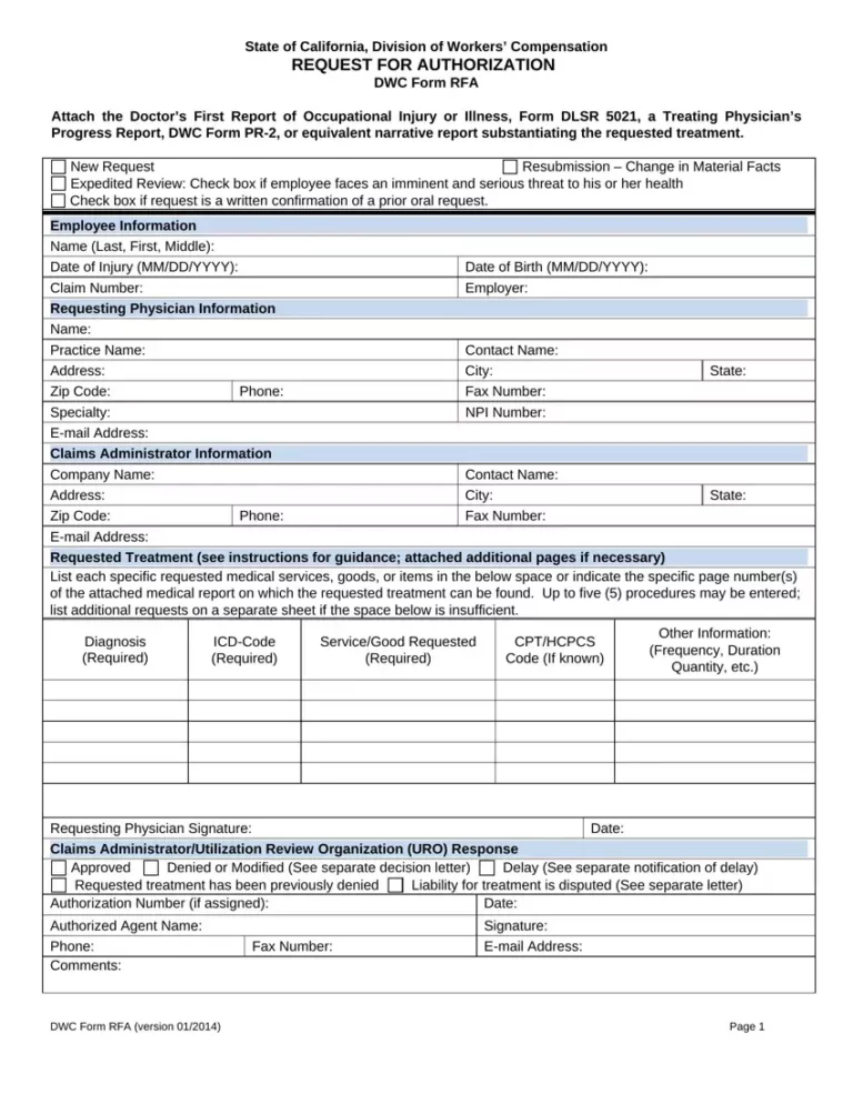 Free CA RFA Form Download: A Comprehensive Guide