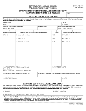 Free CBP Form 7523 Download: A Comprehensive Guide for Simplified Customs Clearance