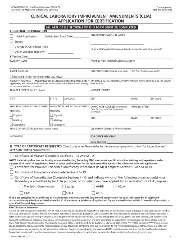 Free CMS Form 116 Download: A Comprehensive Guide to Filing and Usage