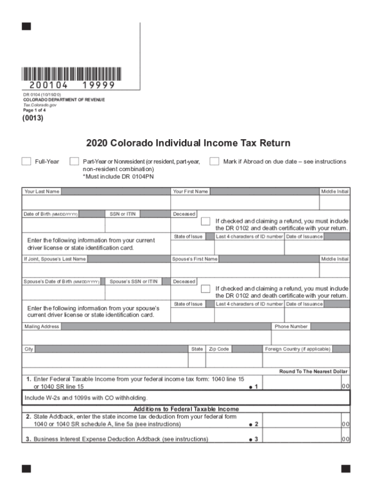 Free Colorado State Tax Form 2024 Download: A Comprehensive Guide