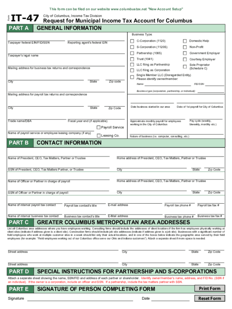 Free Columbus Tax Forms Download: A Comprehensive Guide for Residents