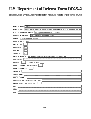 Free DD Form 2542 Download: A Comprehensive Guide