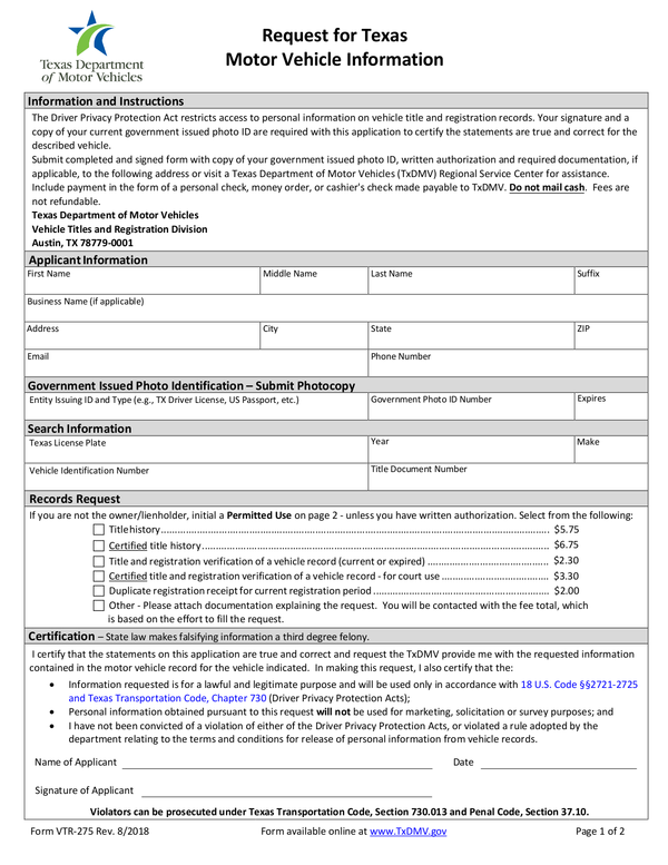 Free DMV Forms Texas Download: Your Essential Guide