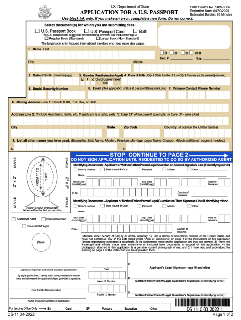 Free DS-11 Form 04-2024 Download: A Comprehensive Guide