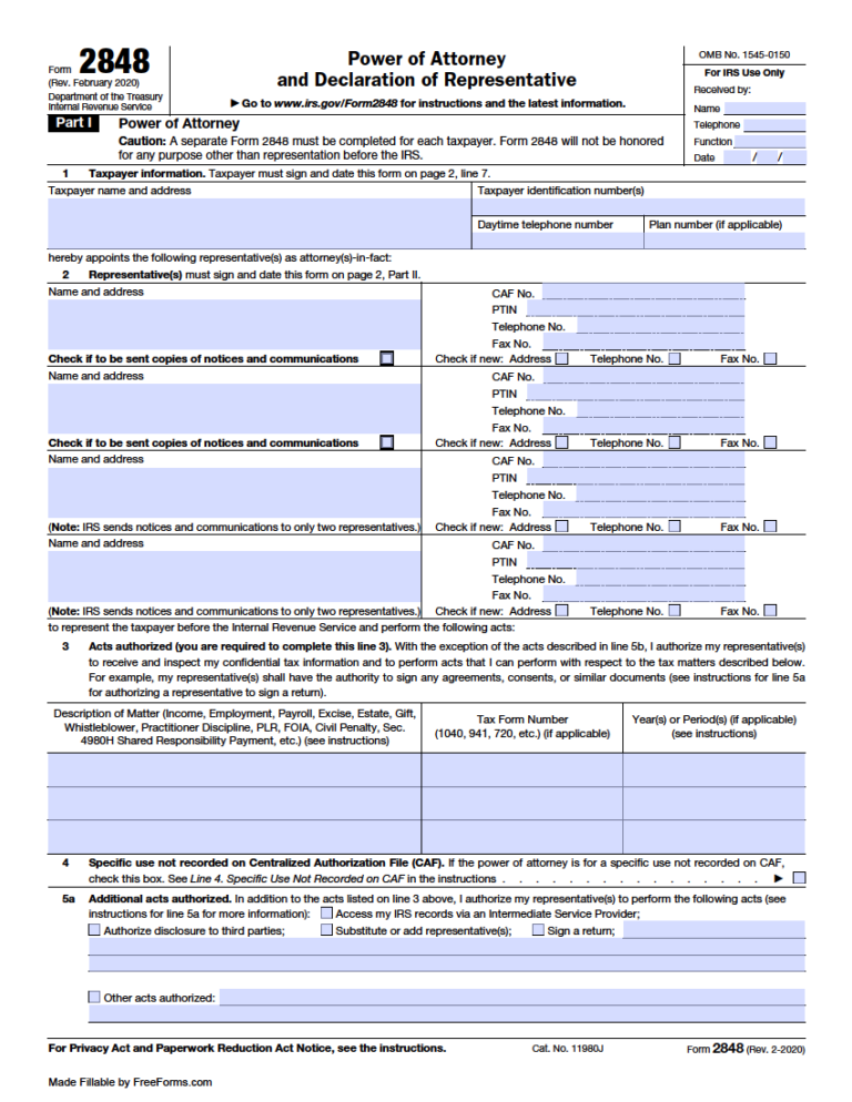 Free Form 2848 PDF Download: A Comprehensive Guide