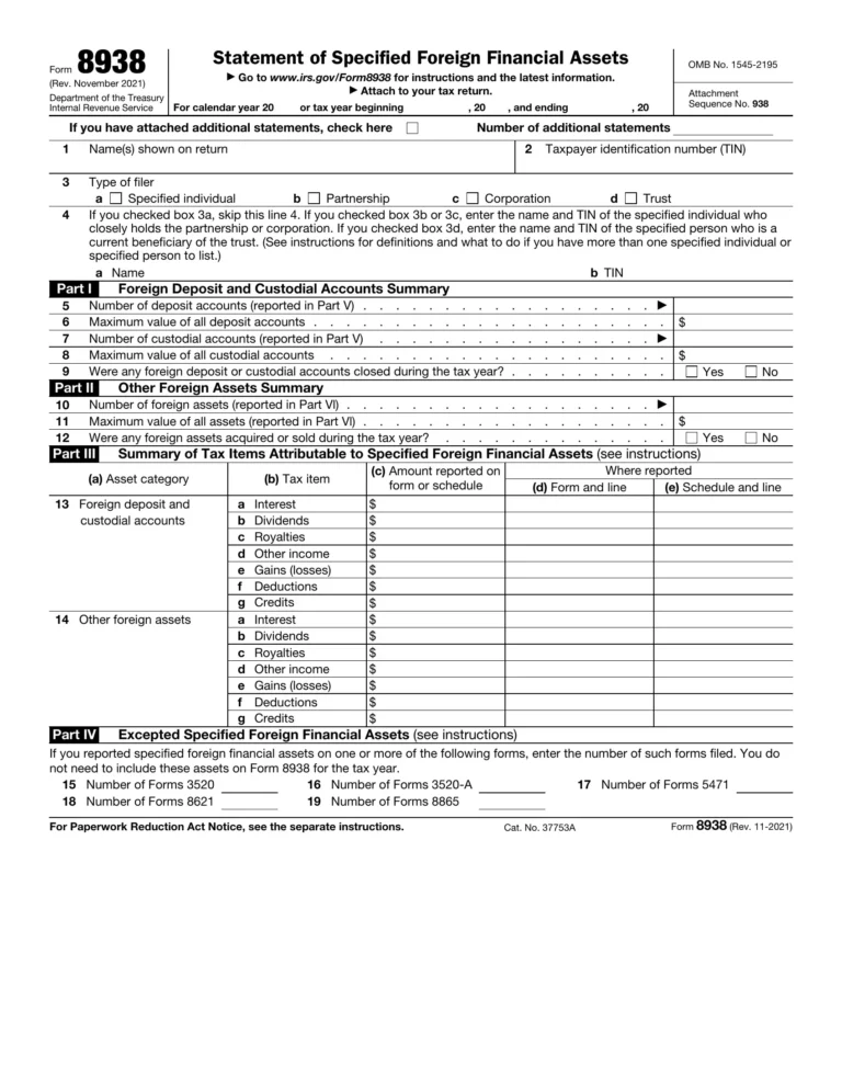 Free Form 8938 Penalty Download: A Comprehensive Guide