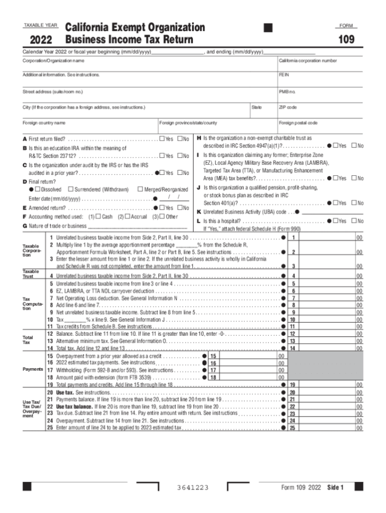 Free Ftb Form 109 Download: A Comprehensive Guide