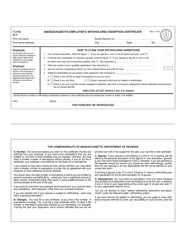 Free M4 Tax Form Download: A Comprehensive Guide