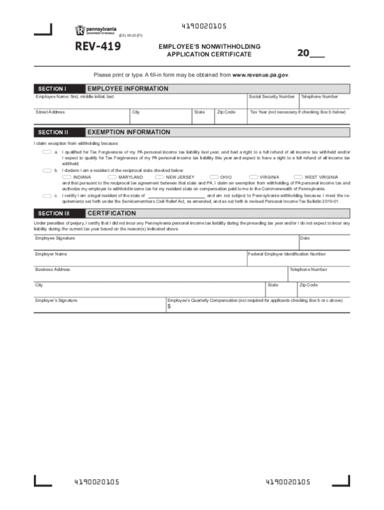 Free Rev 419 Form Download: A Comprehensive Guide