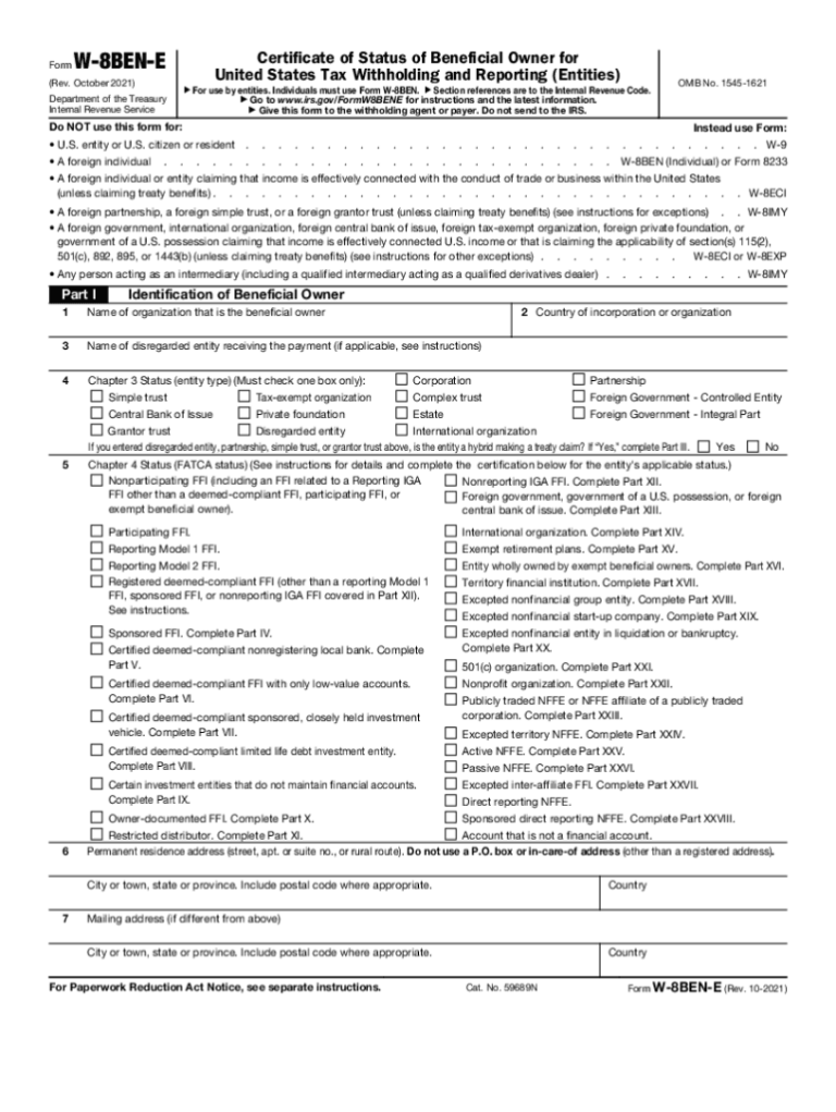 Free W-8BEN-E Form 2024 Download: A Comprehensive Guide