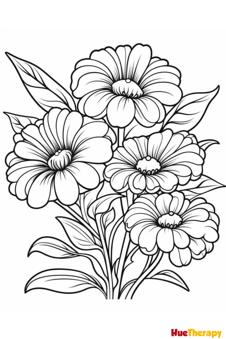 Discover the Beauty of Printable Flower Coloring Pages