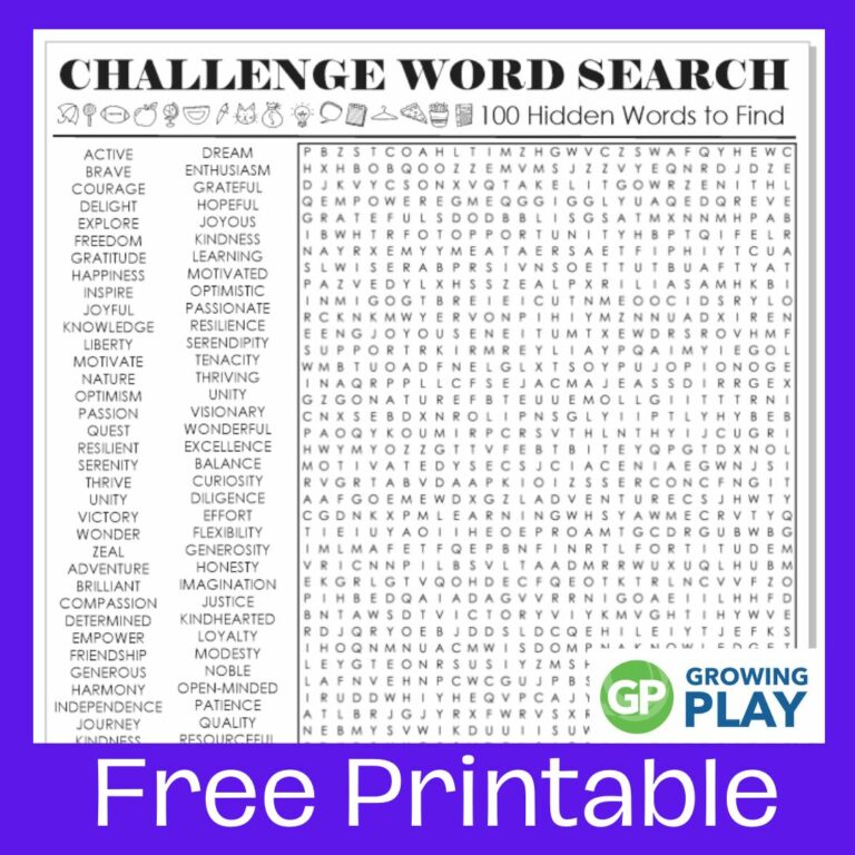 Hard Word Search Printables Free: Engage Your Mind and Expand Your Vocabulary