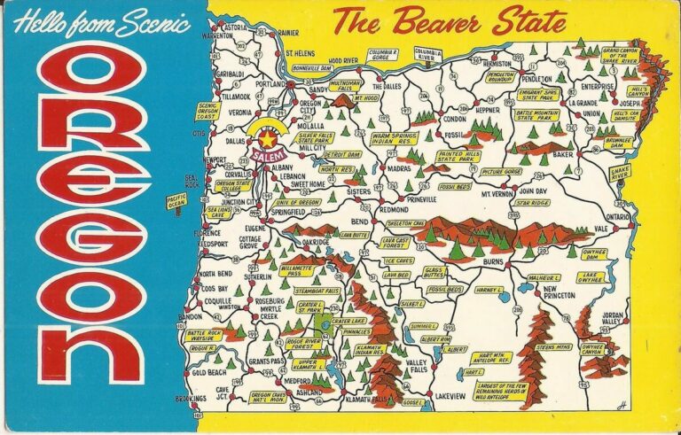 Map Of Oregon Printable: A Guide to Exploring the Beaver State