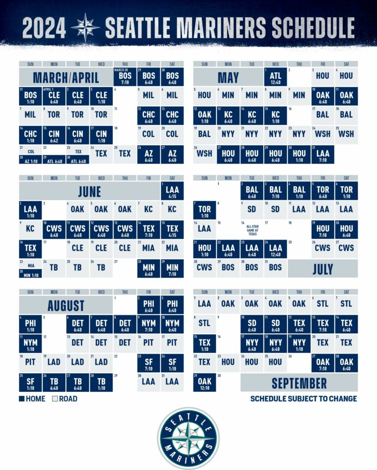 Mariners Schedule 2025 Printable: Your Ultimate Guide to the Season