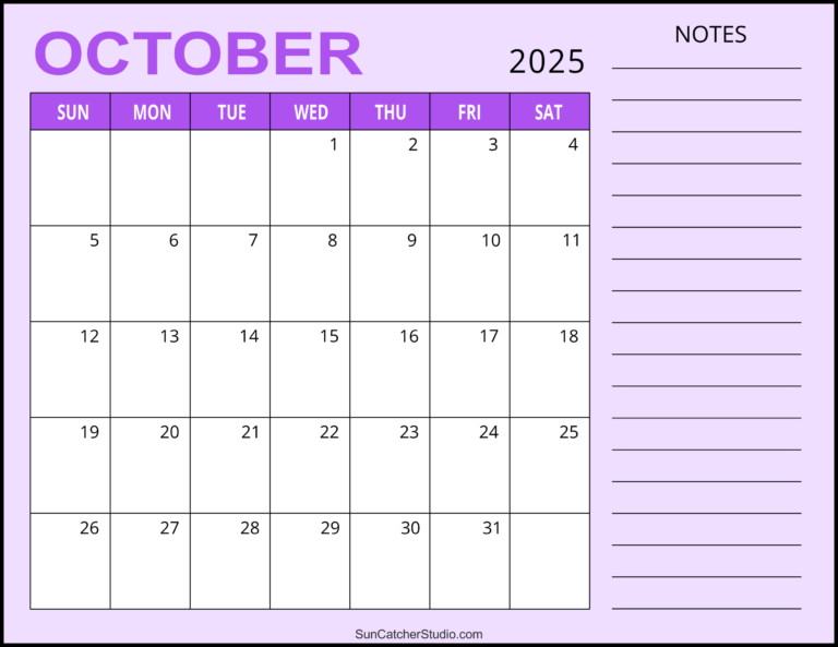 October 2025 Free Printable Calendar: Plan Your Month with Style