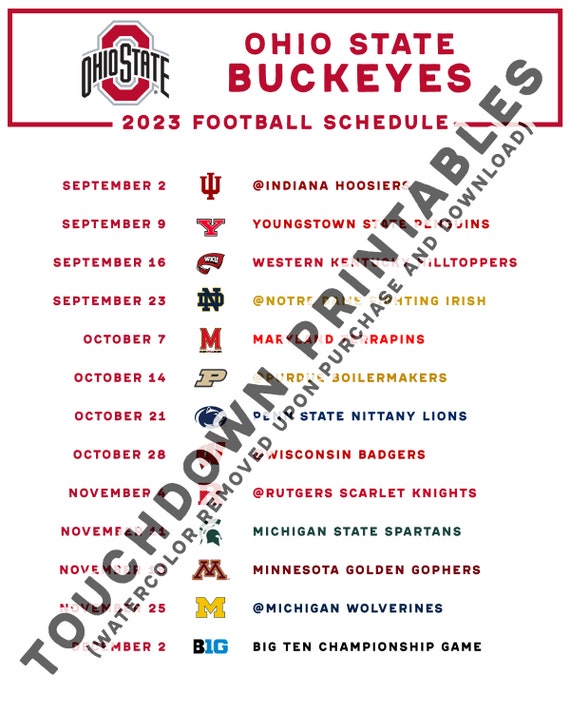 Ohio State Printable Schedule: Your Ultimate Guide to Buckeye Athletics