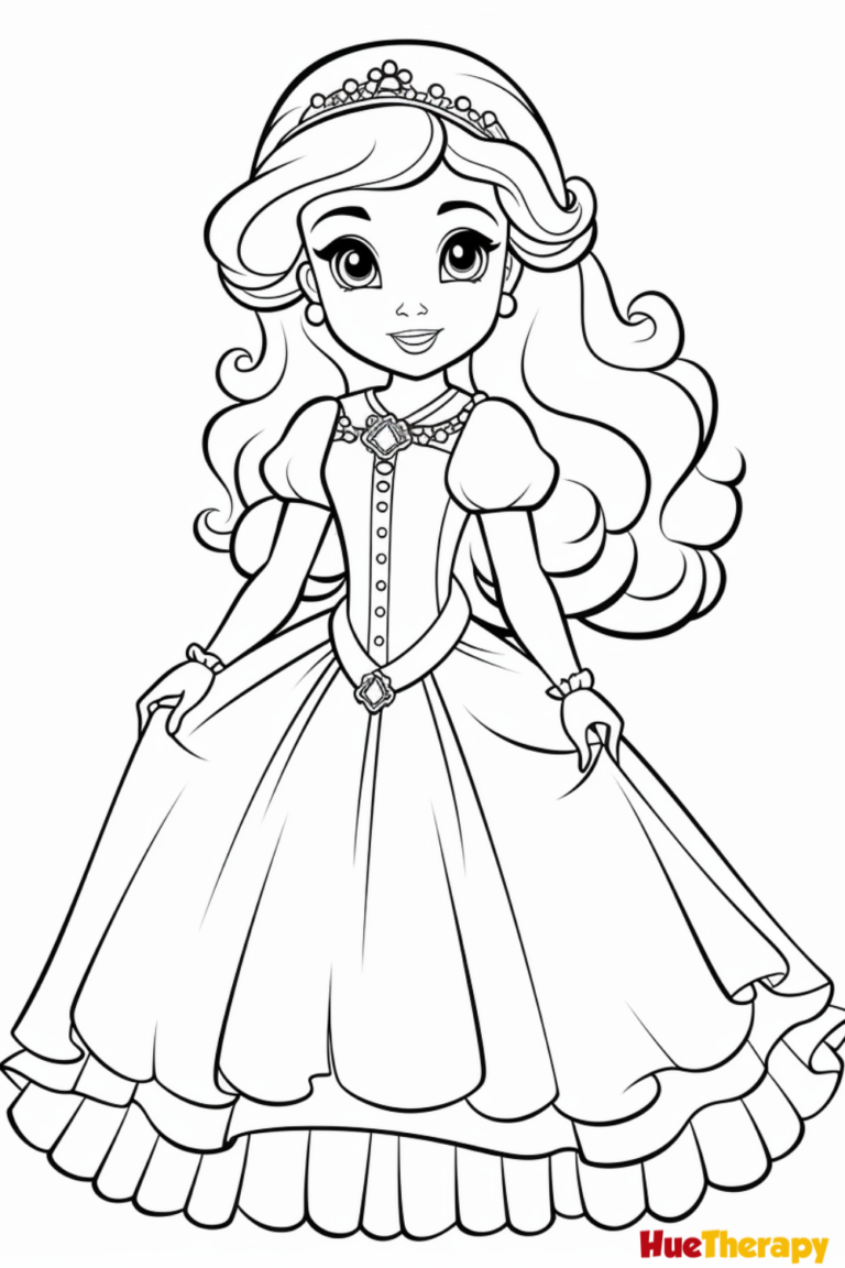 Princess Coloring Pages: Free Printable Fun for Kids