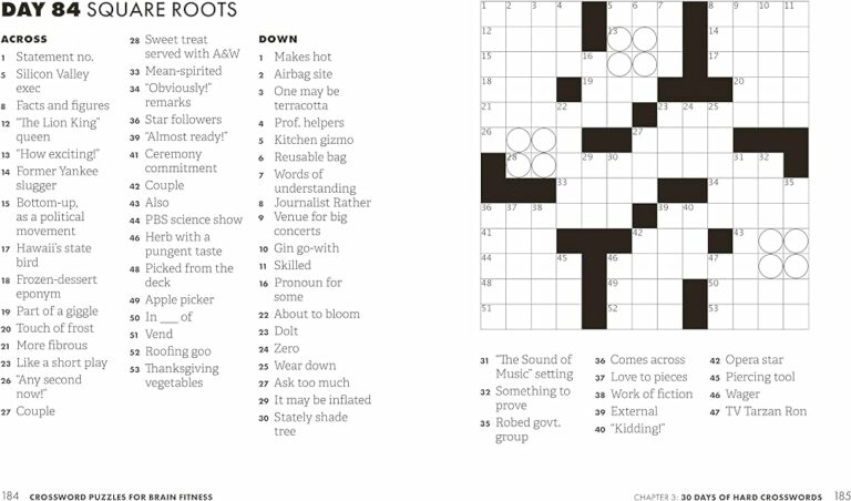 Printable Challenging Crossword Puzzles: Sharpen Your Mind and Expand Your Knowledge