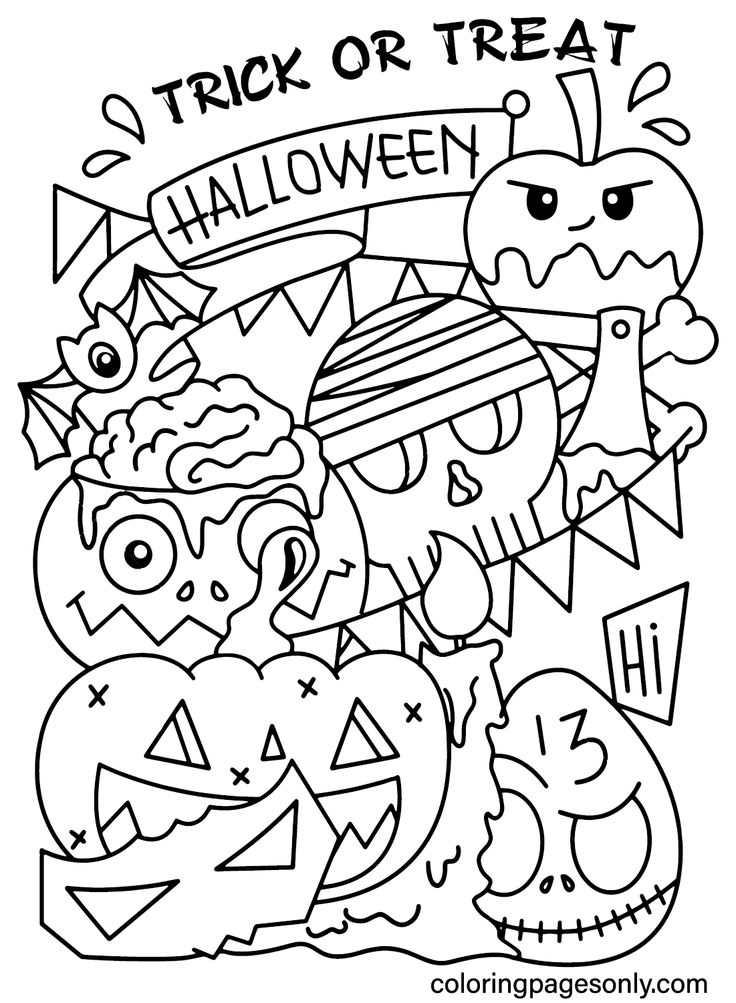 Printable Easy Halloween Coloring Pages: A Spooktacular Treat for Kids and Adults