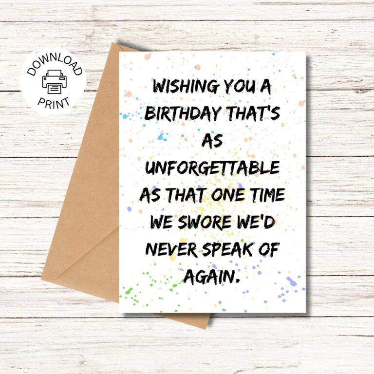 Printable Funny Birthday Cards: A Guide to Making Someone’s Birthday Unforgettable