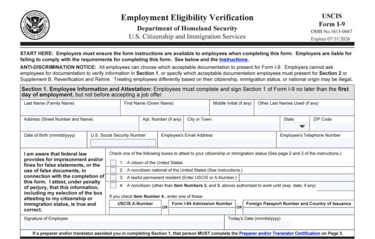 Printable I-9 Forms: A Comprehensive Guide to Hiring Compliance