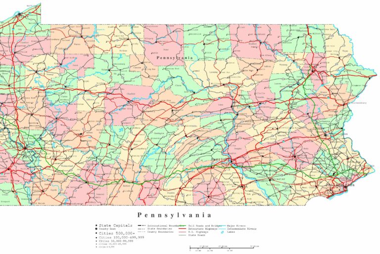 Printable Pennsylvania County Maps: A Comprehensive Guide