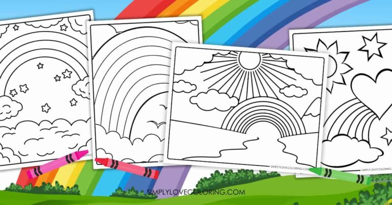 Printable Rainbow Coloring Sheet: A Colorful Canvas for Creativity and Relaxation