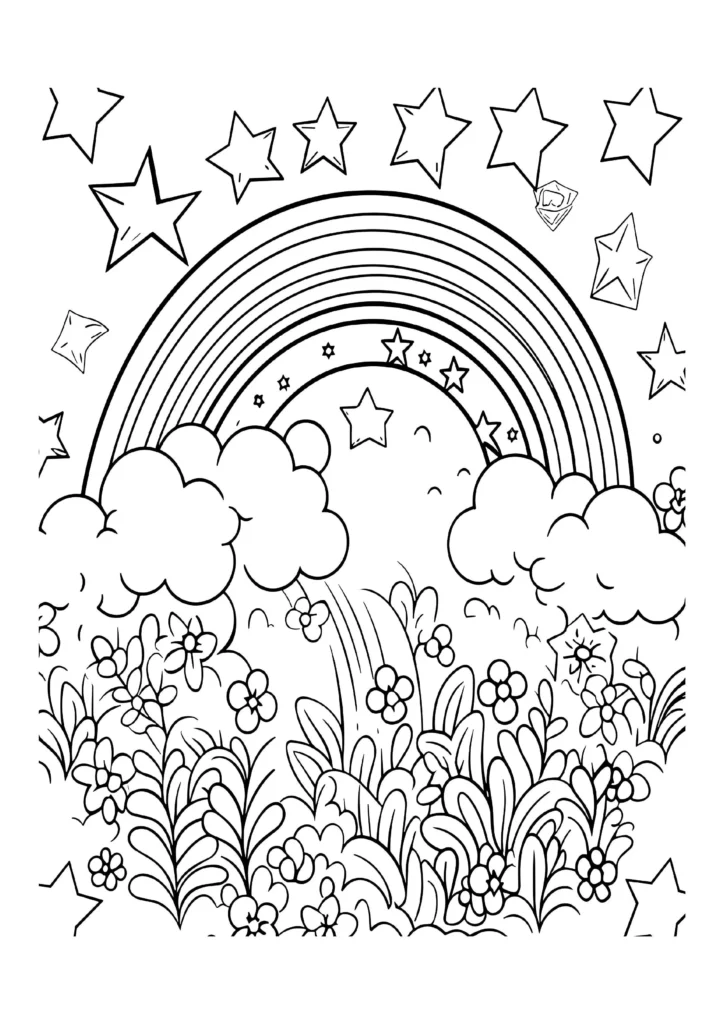 Printable Rainbow Pictures to Color: A Journey of Creativity, Relaxation, and Education