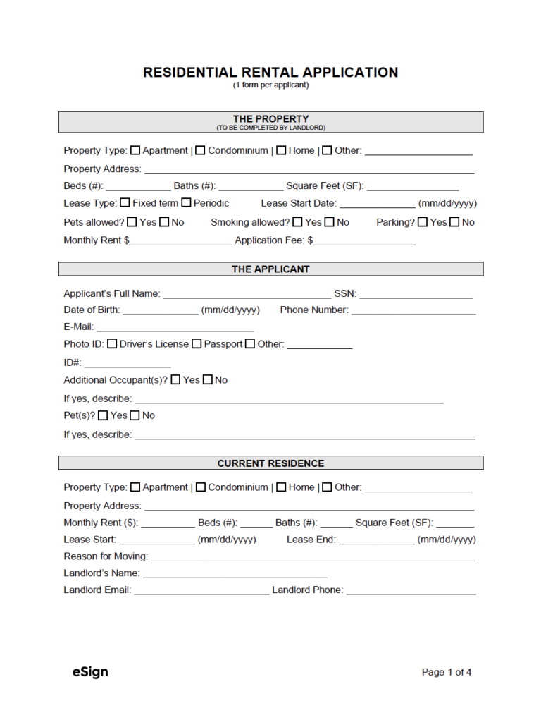 Printable Simple Rental Application: A Comprehensive Guide for Landlords and Tenants