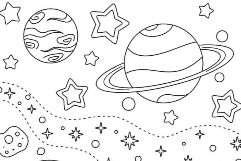 Printable Space Coloring Pages: An Out-of-This-World Activity for Kids and Adults