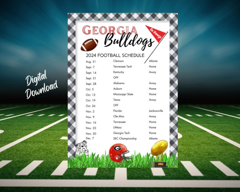 Uga Football Schedule 2025 Printable: The Ultimate Guide for Game Day Planning