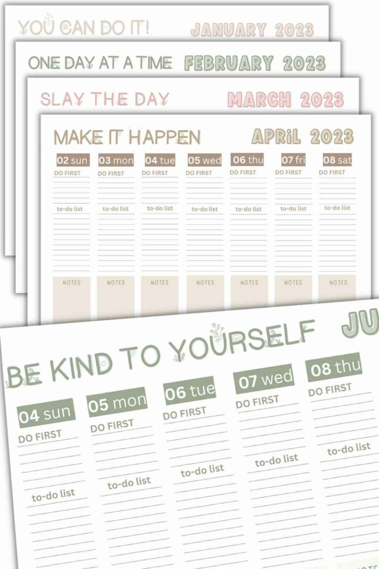 Weekly Calendar Free Printable: Your Essential Guide to Staying Organized