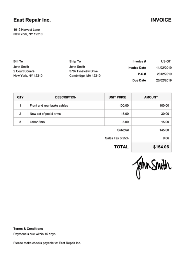 100 Printable Invoice Templates Free PDF Download