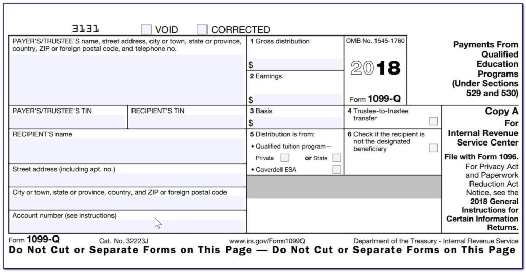 1099 Misc Form Printable