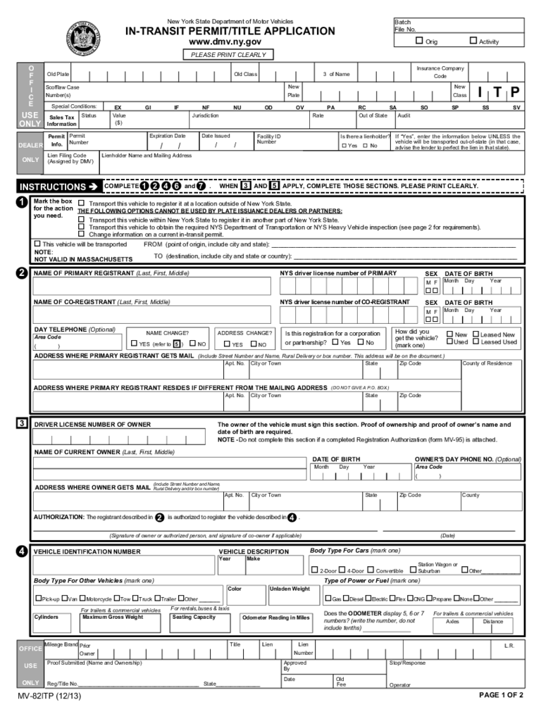 2023 New York DMV Forms Fillable Printable PDF Forms Handypdf