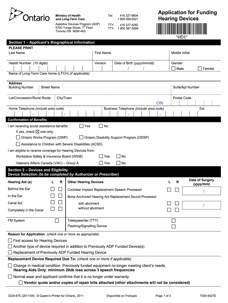 Adp Form Hearing Aids Fill Online Printable Fillable Blank PdfFiller