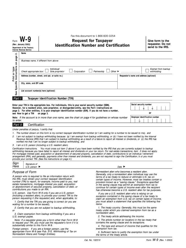 Blank W 9 Form Printable 2023