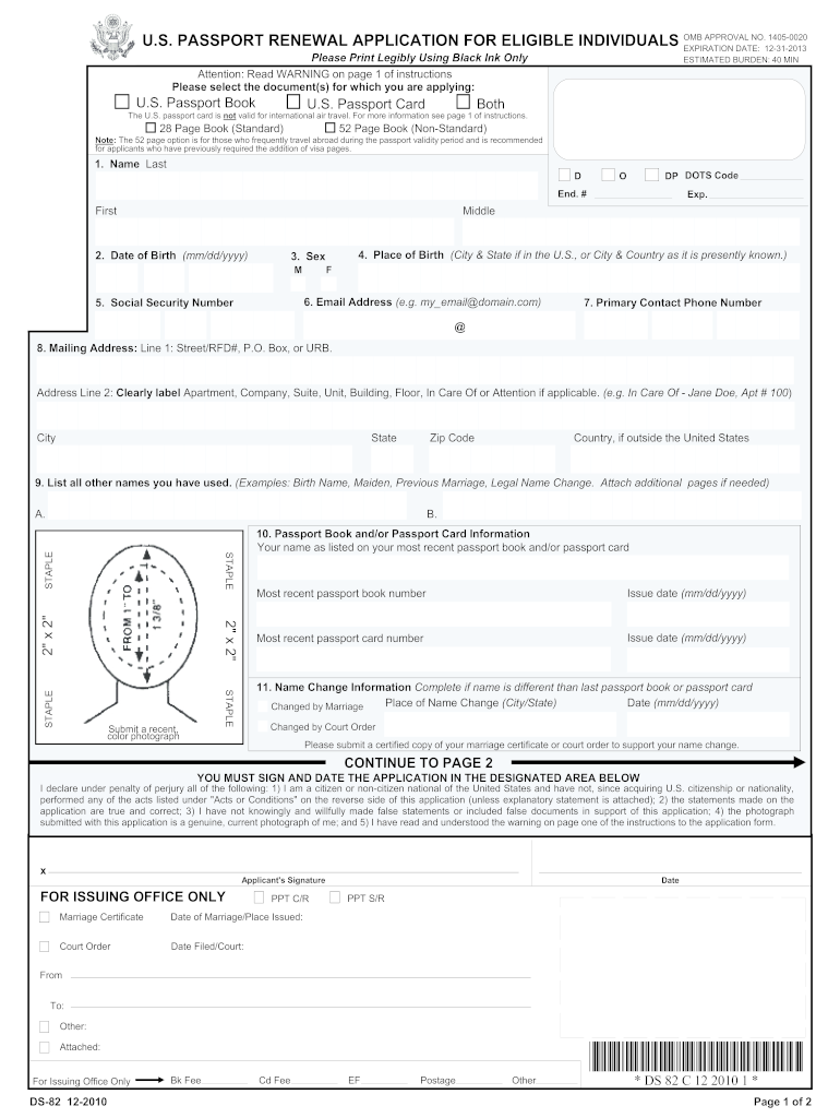 Ds 82 Printable Form