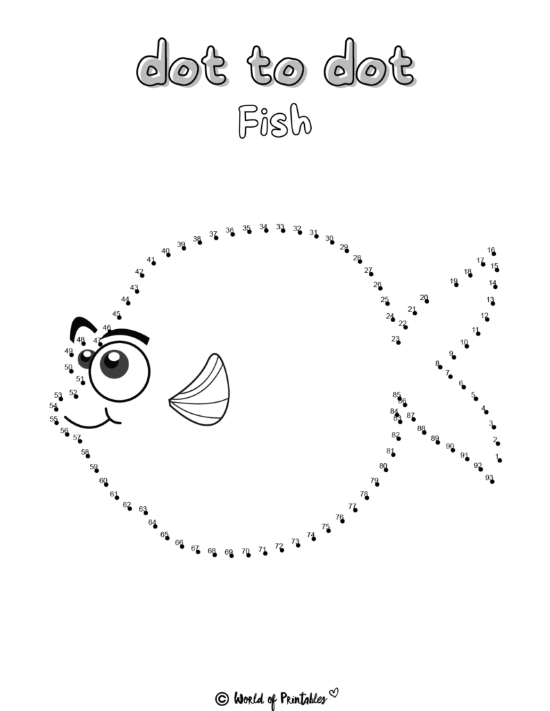 Easy Dot To Dot Printables