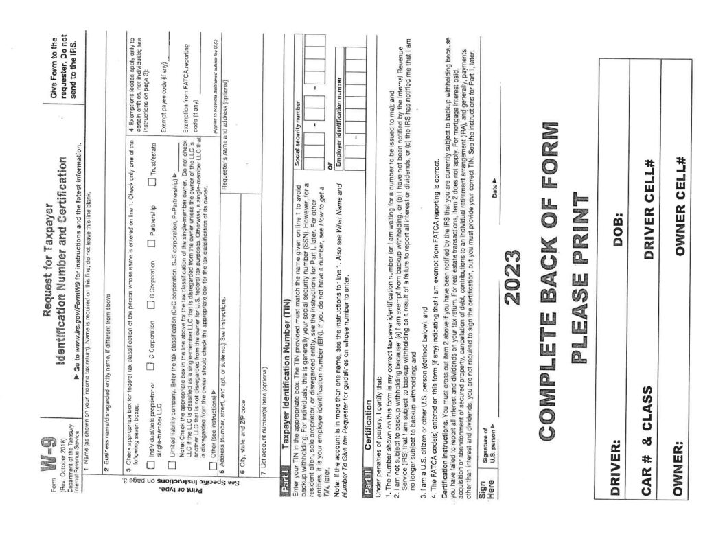 Federal W9 Form 2023 Printable Forms Free Online