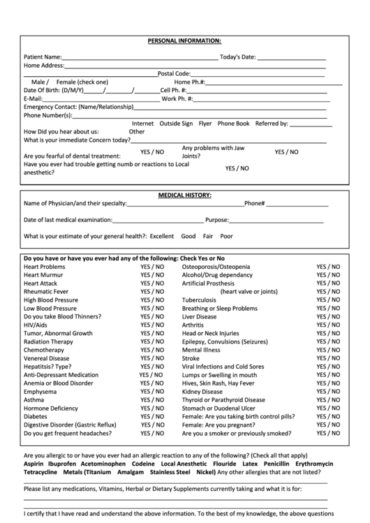 Fillable New Patient Form Printable Pdf Download