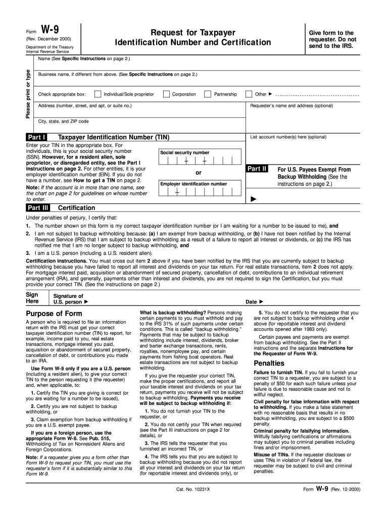 Fillable W 9 Form With Signature Printable Forms Free Online