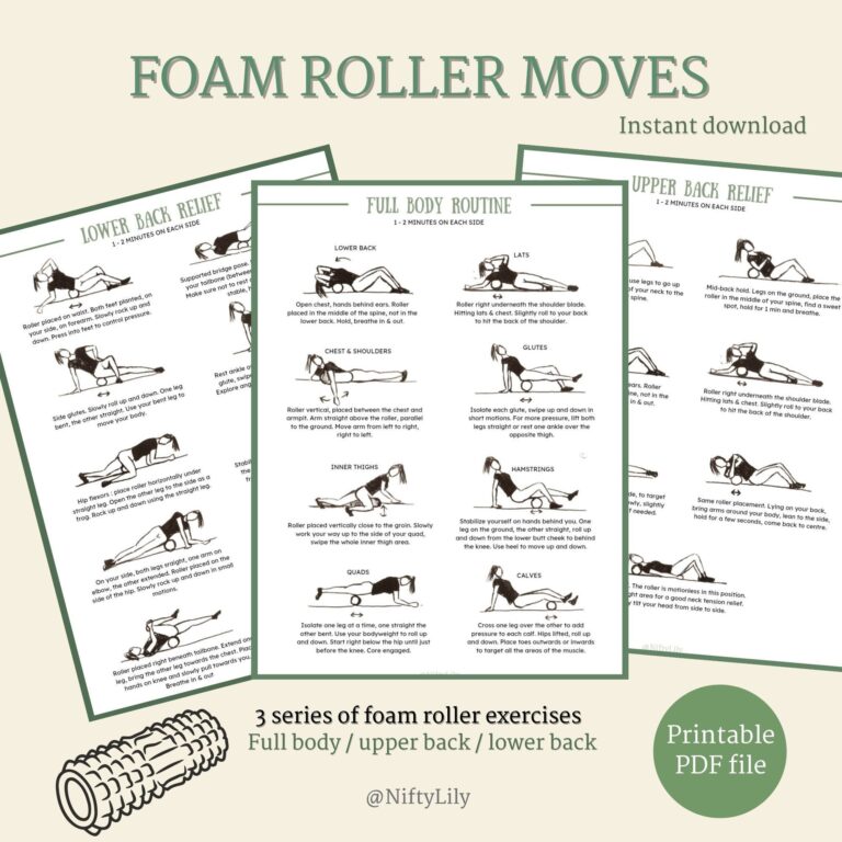 Foam Rolling Exercises Foam Roller Gym Stretches Muscle Pain Relief 