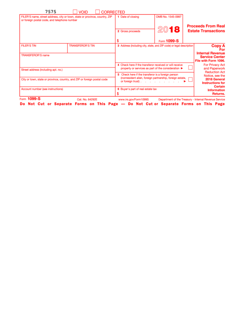 Form 1099 S Fill And Sign Printable Template Online US Legal Forms