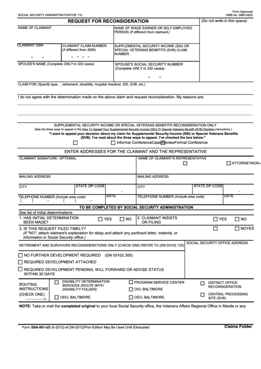 Form Ssa 561 U2 Printable Form Printable Forms Free Online