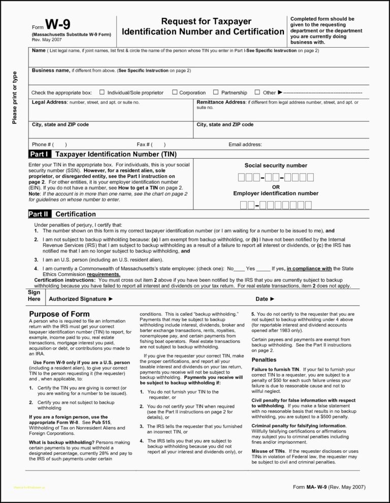 Free Downloadable W 9 Form 2025 Simon Macdonald