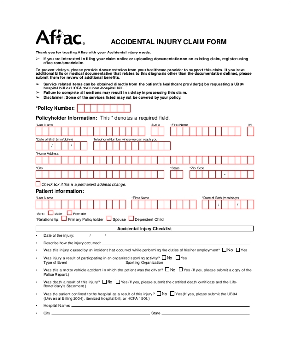 Free Printable Aflac Wellness Claim Forms